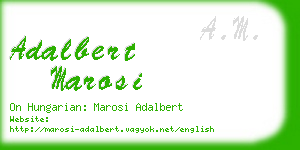 adalbert marosi business card